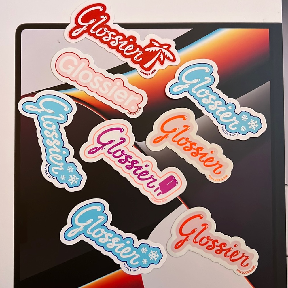 8 Glossier Stickers Limited Edition
